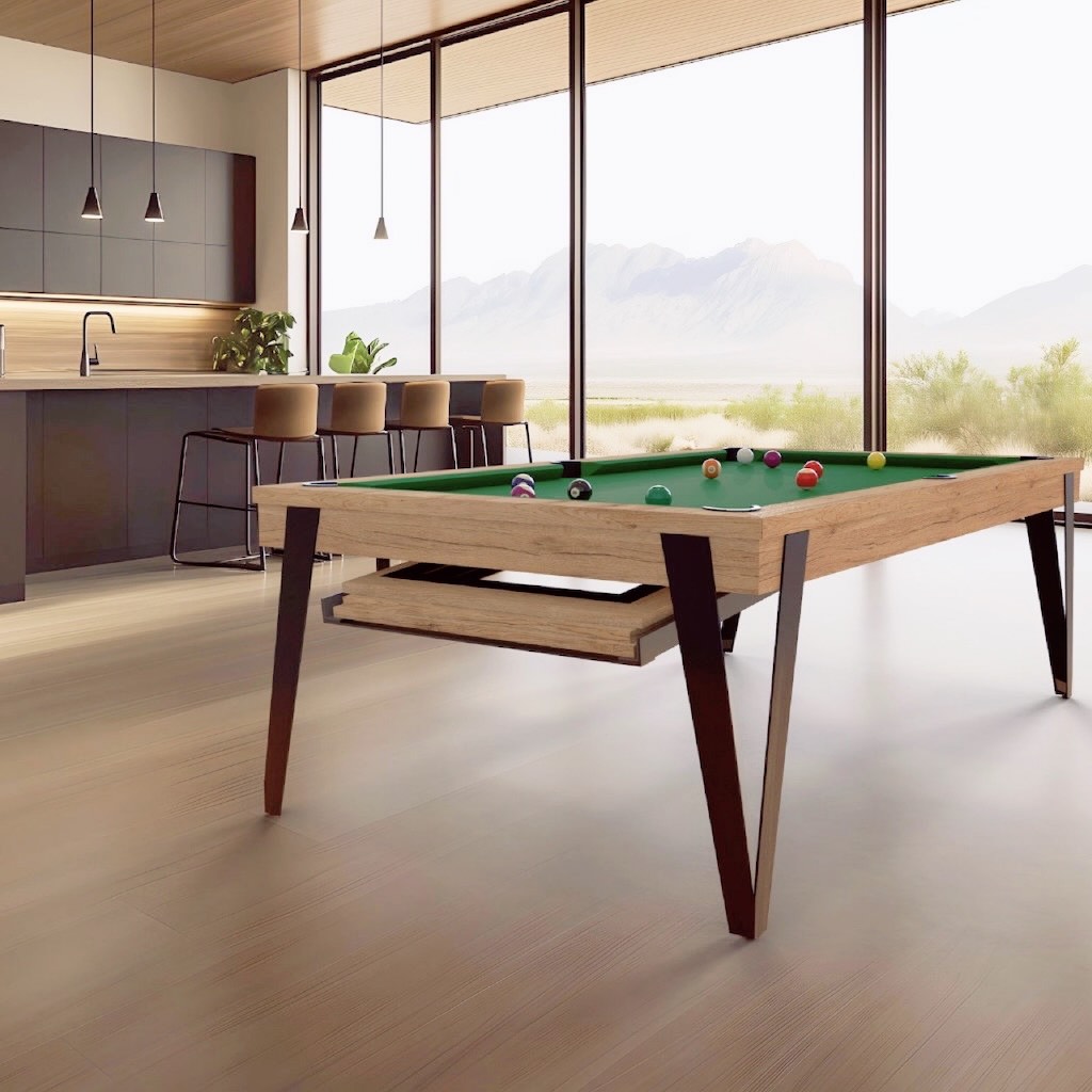 Billard PURE avec les elements de plateaux ranges dans la nacelle